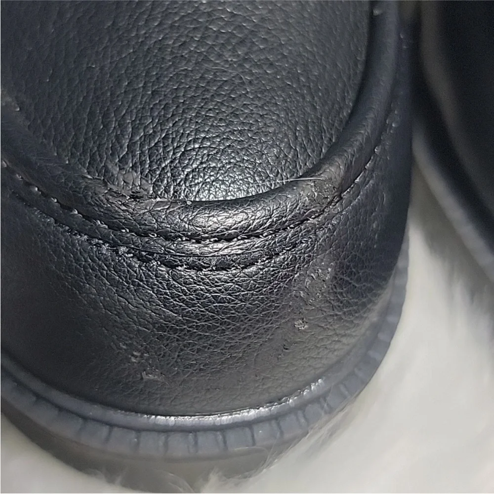 DOLCE VITA Black Neeka Lug‎ Loafer Chunky Heel Maryjane Sz 9 1/2 9.5 Preppy Fall